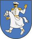 Coat of arms of GraÃÂ¾iÃÂ¡ÃÂiai old age. Lithuania Royalty Free Stock Photo